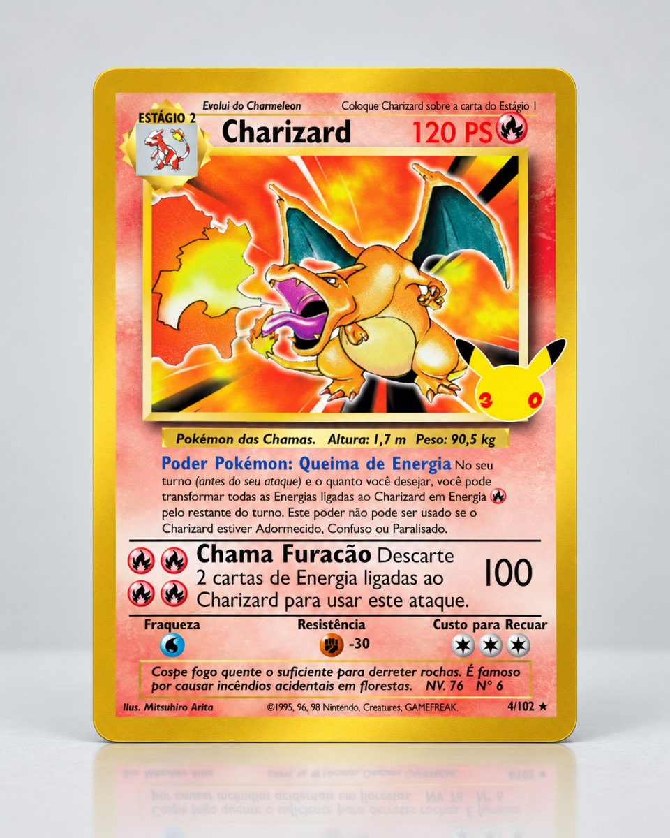 Charizard (4/102) Celebração de 30 Anos Pokémon TCG