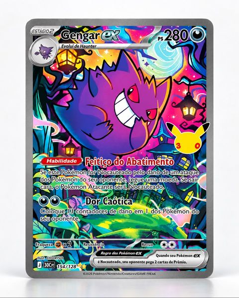 Gengar ex (154/128) Celebração de 30 Anos Pokémon TCG